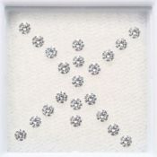 Set of 22 - 0.22 ct. Round Brilliant Diamonds UNTREATED