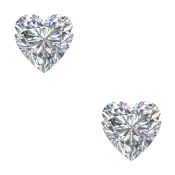Set of 2 - 0.40 ct. Heart Shape Diamonds - UNTREATED