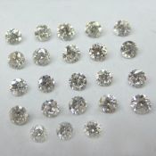 Set of 23 - 0.46 ct. Round Brilliant Diamonds UNTREATED