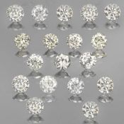 Set of 18 - 0.36ct. Round Brilliant Diamond Lot - G-H/I