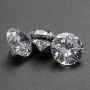 Set of 3 - 0.12 ct. Round Brilliant Diamonds UNTREATED