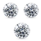 Set of 3 - 0.18 ct. Round Brilliant Diamonds UNTREATED