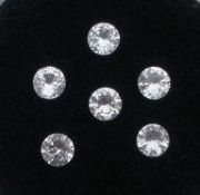 Set of 6 - 0.24 ct. Round Brilliant Diamonds UNTREATED