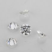 Set of 5 - 0.25ct. Round Brilliant Diamonds G-H/ SI-I