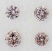 Set of 4 - 0.16 ct. Light Pink Diamonds - UNTREATED