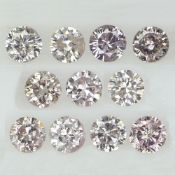 Set of 11 - 0.44 ct. Light Pink Diamonds - UNTREATED