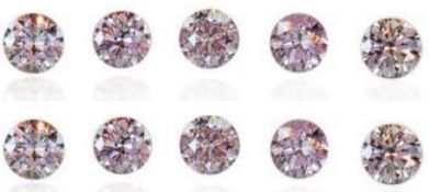 Set of 10 - 0.10 ct. Light Pink Diamonds - UNTREATED