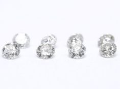 Set of 8 - 0.64 ct. Round Brilliant Diamonds Untreated
