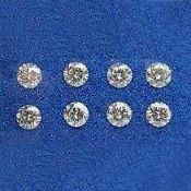 Set of 8 - 0.24ct. Round Brilliant Diamonds UNTREATED