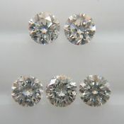 Set of 5 - 0.75 ct. Diamond Lot I-J / SI - Untreated