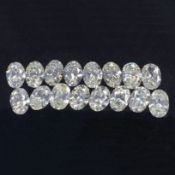 Set of 16 - 1.28 ct. Oval cut Diamonds - UNTREATED