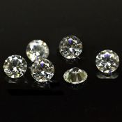 Set of 7 - 0.35 ct. Round Brilliant Diamonds G-H / SI-I