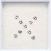 Set of 9 - 0.81 ct. Round Brilliant Diamonds UNTREATED