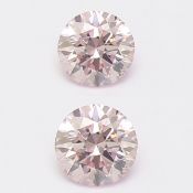 Set of 2 - 0.08ct. Light Pink Diamonds UNTREATED