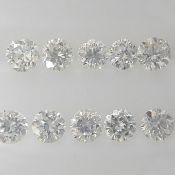 Set of 10 - 0.70 ct. Diamond Lot I-J / SI - Untreated