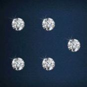 Set of 5 - 0.30 ct. Round Brilliant Diamonds UNTREATED