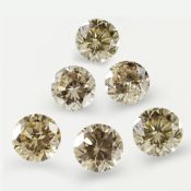 Set of 6 - 0.36 ct. Brown Diamond Lot - UNTREATED
