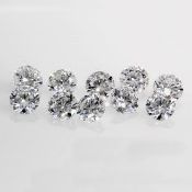 Set of 10 - 0.30ct. Round Brilliant Diamonds - G-H/SI-I