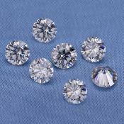 Set of 7 - 0.49 ct. Round Brilliant Diamonds G-H / SI-I