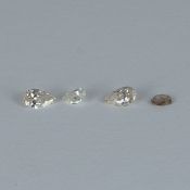 Set of 4 - 0.30 ct. Pear shape Diamonds - UNTREATED