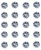 Set of 20 - 0.60 ct. Round Brilliant Diamonds Untreated