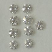 Set of 9 - 0.45 ct. Round Brilliant Diamonds UNTREATED