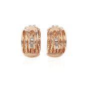 De Grisogono 18k Rose Gold Brown Diamond Allegra Earrings