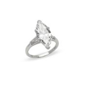 Platinum 4.18ct Marquise Diamond Engagement Ring