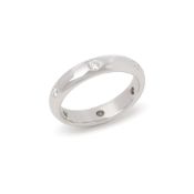 Cartier 18k White Gold 6 Diamond Band