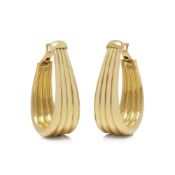 Boucheron 18k Yellow Gold Large Hoop Earrings