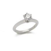 Tiffany & Co. Platinum 0.81ct Diamond Solitaire Engagement Ring