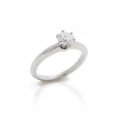 Tiffany & Co. Platinum 0.57ct Diamond Solitaire Engagement Ring