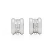 Chopard 18k White Gold Diamond La Strada Earrings