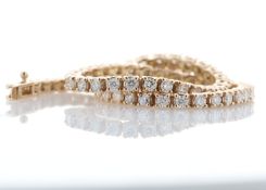 18ct Rose Gold Tennis Diamond Bracelet 2.00