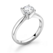 18ct White Gold Single Stone Claw Set Diamond Ring D VS 0.25