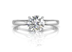 18ct White Gold Single Stone Claw Set Diamond Ring D SI 0.70
