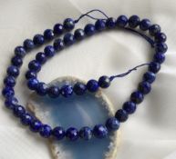 170cts Approx 8 mm Natural Lapis Lazuli Diamond Faceted rounds gems from Afghanistan