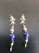 Vintage earring with blue stones