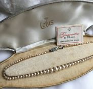 Vintage Lotus pearls necklace with pretty clasp