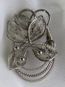 Vintage silver brooch 7.92 grams Floral