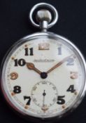 Jaeger LeCoultre Military Pocket Watch In Case