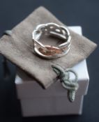 Clogau Gold And Silver Ring Celtic Knot