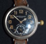 WW1 Era Birch & Gaydon Land and Water Trench Watch (Zenith movement)