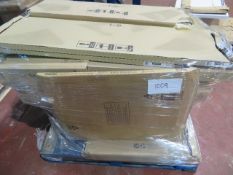 (1009) LARGE PALLET TO CONTAIN VARIOUS NEW KITCHEN STOCK TO INCLUDE: BROOKFIELD TEXTURED IVORY ...