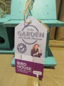 (120) PALLET TO CONTAIN 864 x BRAND NEW WOODEN BIRD BOX/HOUSE. RRP £3.99 EACH. UK PALLET DELIV...