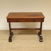 Quality Victorian Figured Mahogany Antique Writing Table / Library Table