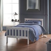 (S323) Single Pine Bed Update your bedroom and sleep in style with the Single Pine Bed Popula...
