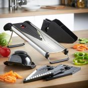 (S64) ‘V’ Blade Multi Slicer Cut back on preparation and cutting time! Perfect for fruits,...