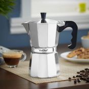 (S103) 6 Cup Espresso Maker Most authentic way to make delicious Italian espresso with this 6 ...