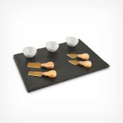 (S440) 9 Piece Cheeseboard and Dipping Set Add extra style to dinner parties and gatherings wi...